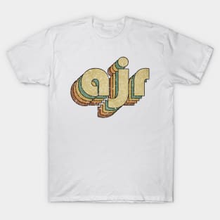 AJR // Vintage Rainbow Typography Style // 70s T-Shirt